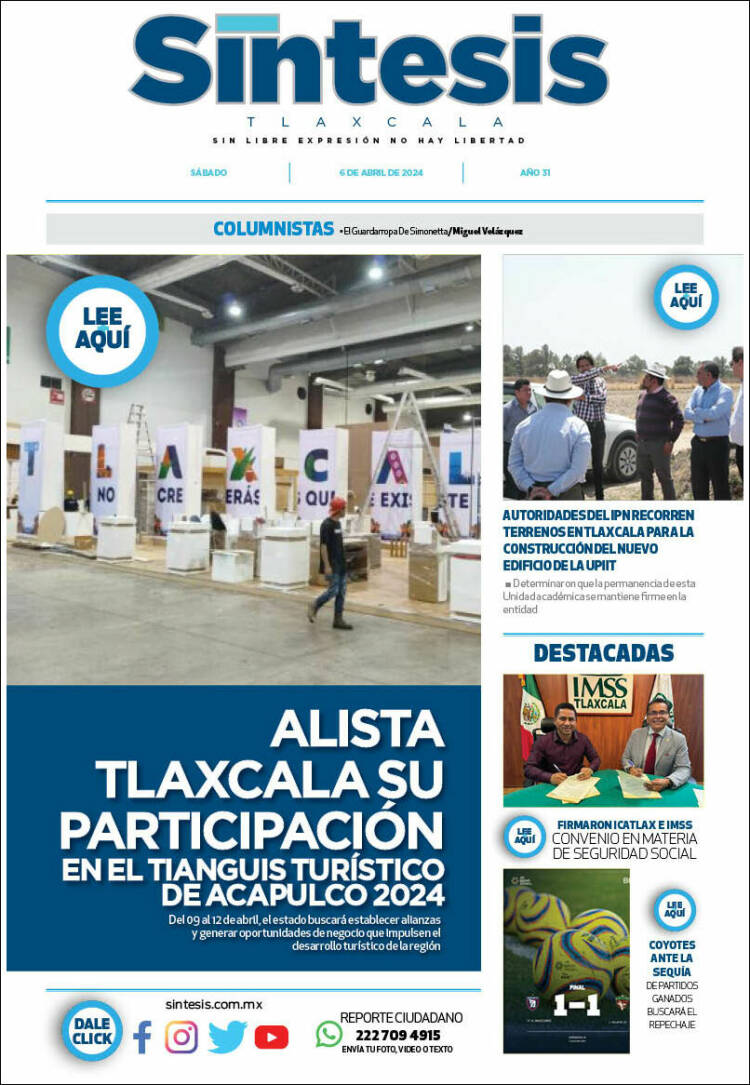 Portada de Síntesis de Tlaxcala (México)