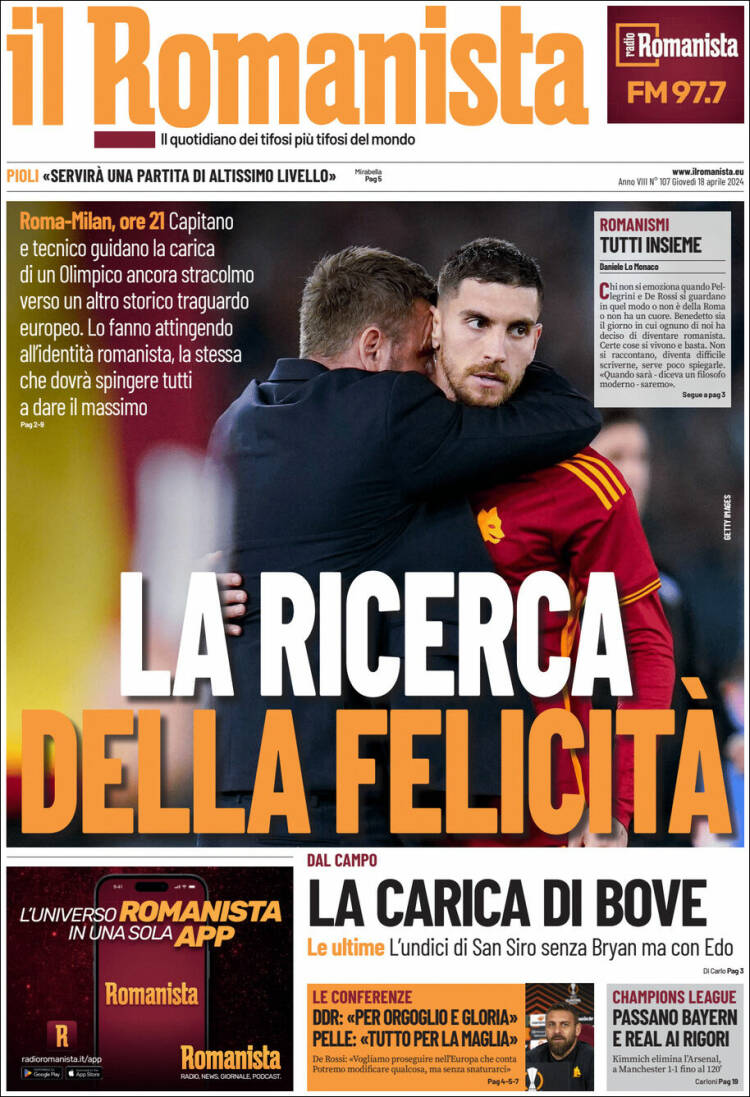 Portada de Romanista (Italia)