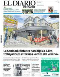 Portada de El Diario Montañés (Espagne)
