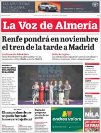 Portada de La Voz de Almería (Spain)