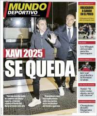 Portada de El Mundo Deportivo (Espagne)