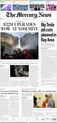 Portada de San Jose Mercury News (États-Unis)