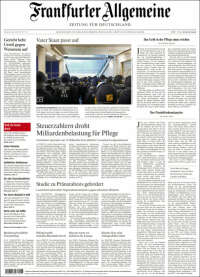 Portada de Frankfurter Allgemeine (Alemania)