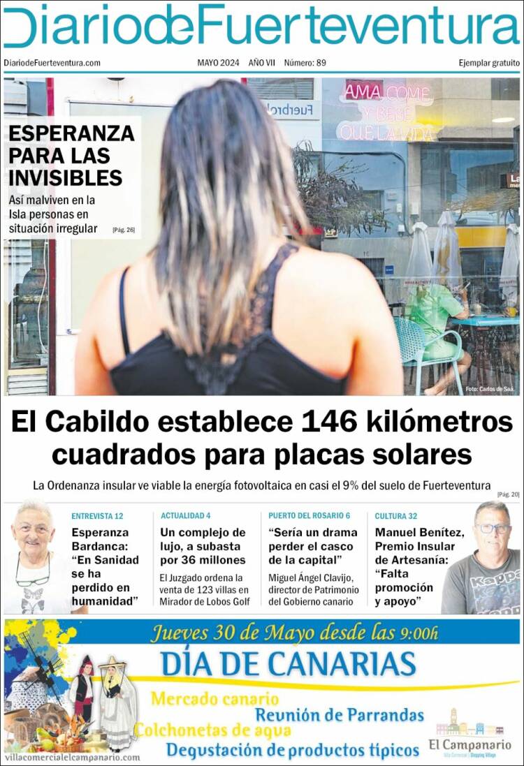 Portada de Diario de Fuerteventura (Spain)