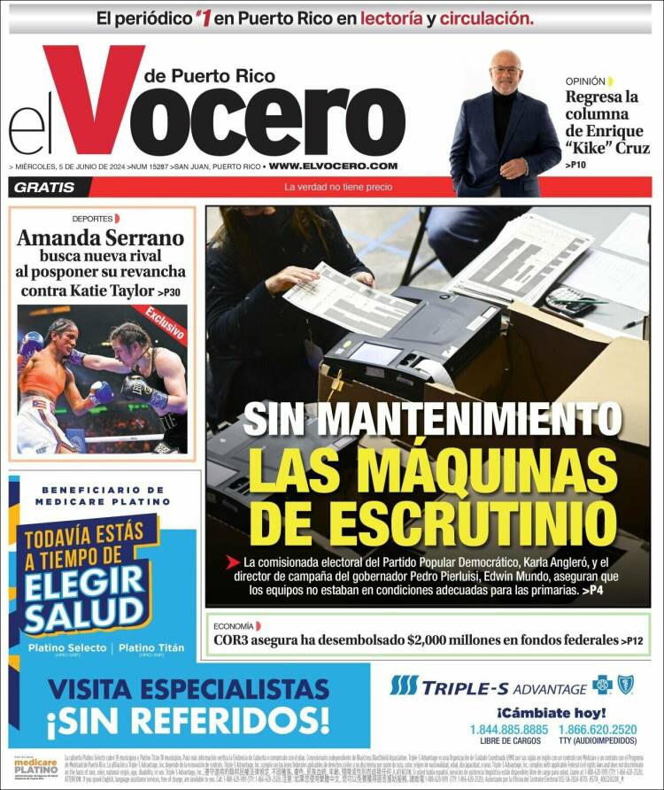 Portada de Vocero (Puerto Rico)