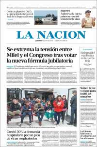 Portada de La Nación (Argentina)