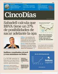 Portada de Cinco Días (España)