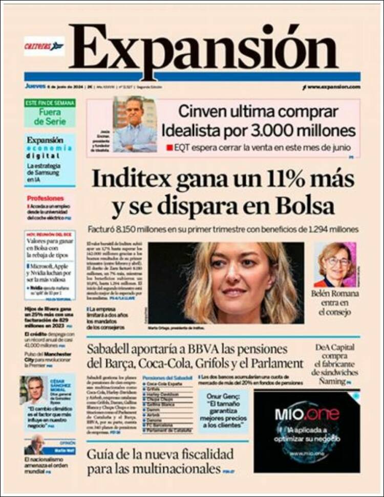 Portada de Expansión (España)
