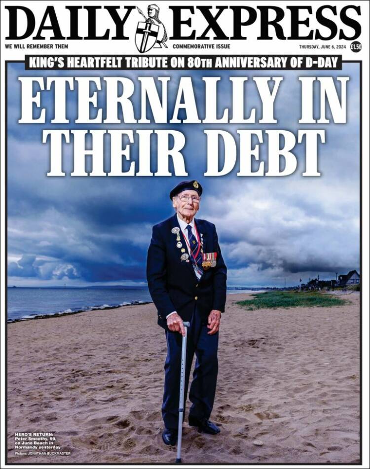 Portada de Daily Express (Reino Unido)