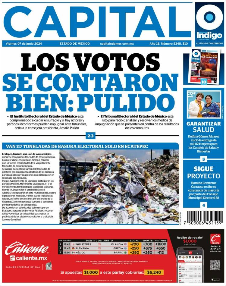 Portada de Capital México (México)