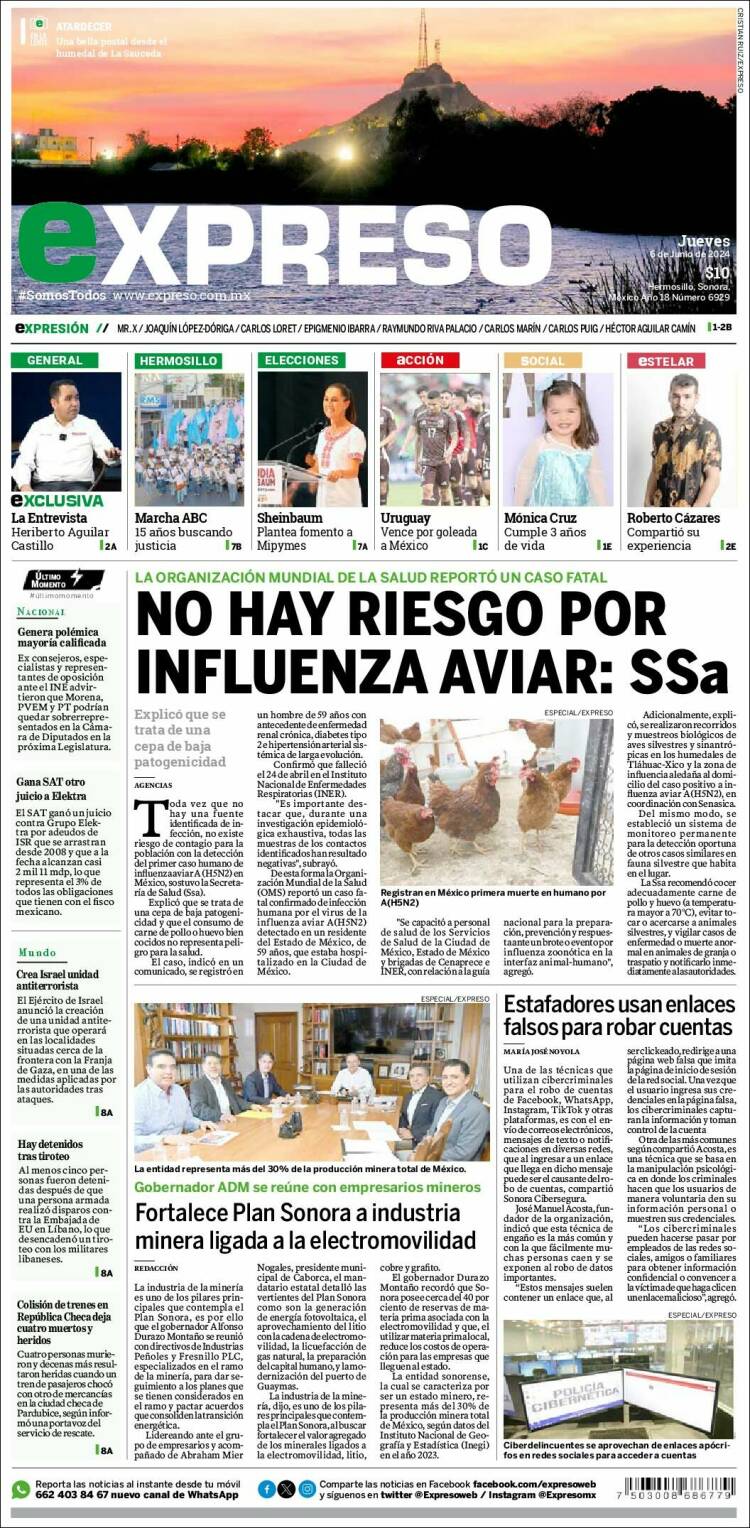 Portada de Expreso (México)