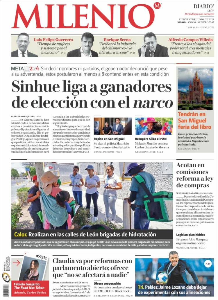 Portada de Milenio de León (México)
