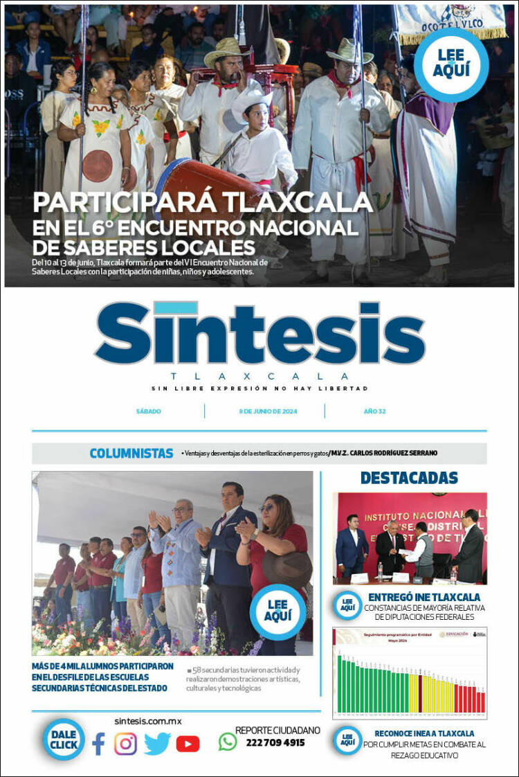 Portada de Síntesis de Tlaxcala (México)