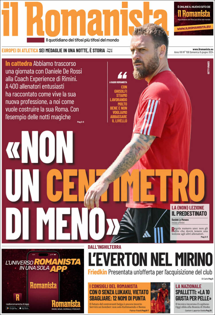 Portada de Romanista (Italia)