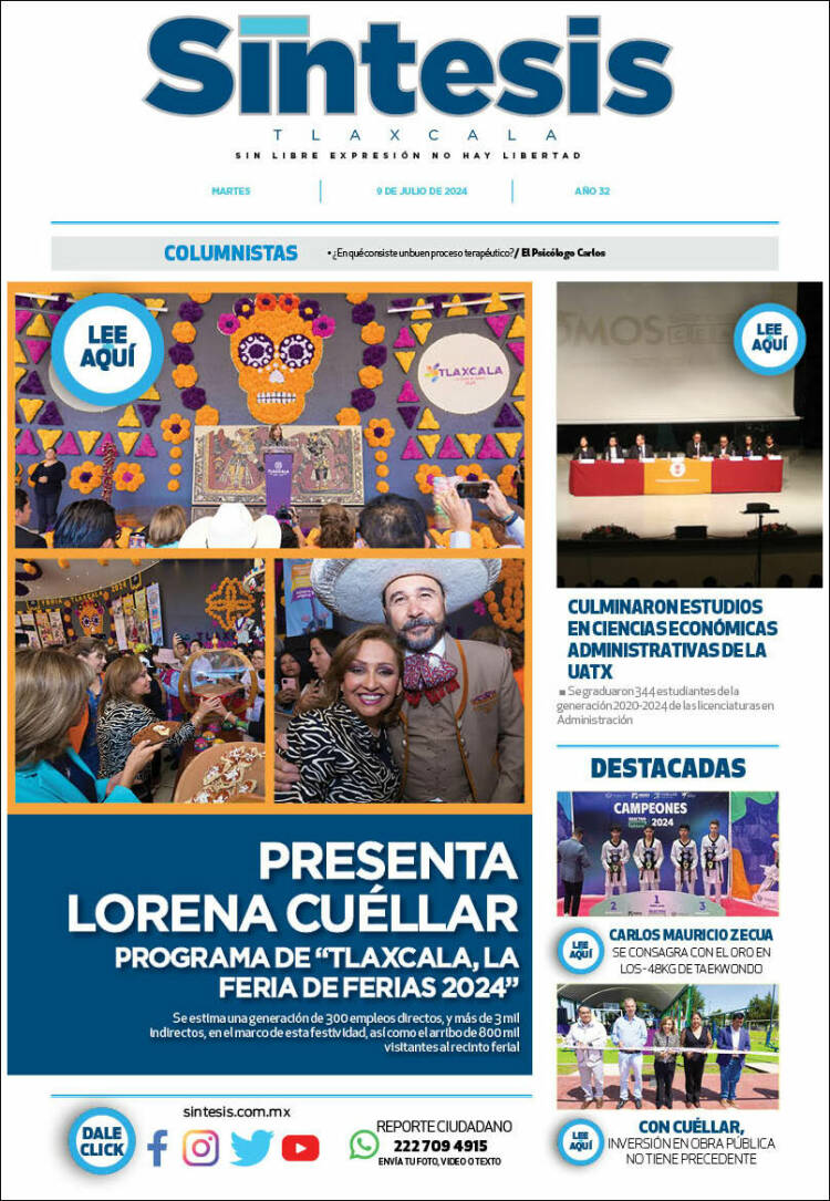 Portada de Síntesis de Tlaxcala (México)