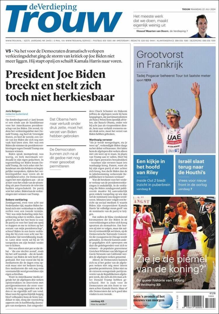 Portada de Trouw (Netherlands)