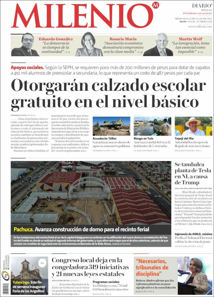 Portada de Milenio de Hidalgo (México)