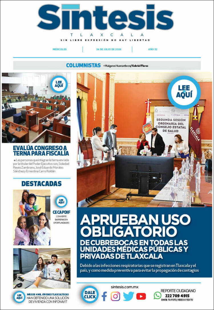 Portada de Síntesis de Tlaxcala (México)