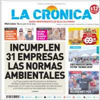 Portada de La Crónica de Baja California (México)