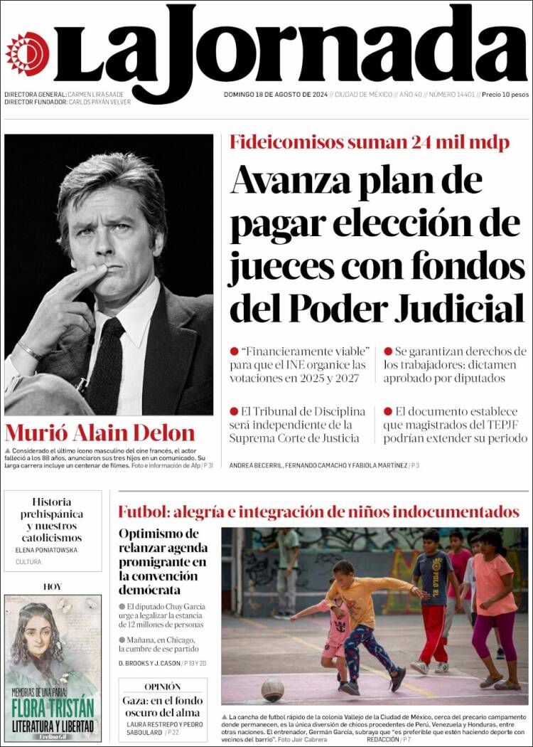 Portada de La Jornada (México)