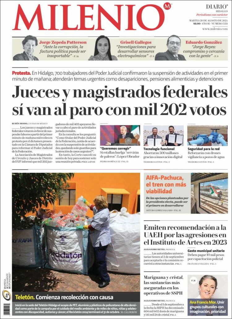 Portada de Milenio de Hidalgo (México)