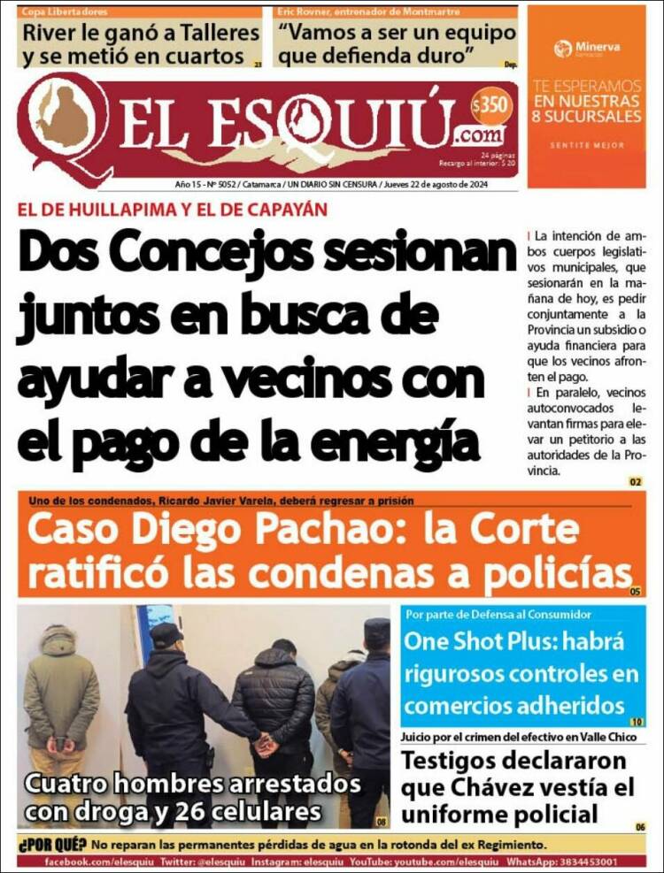 Portada de El Esquiu (Argentina)