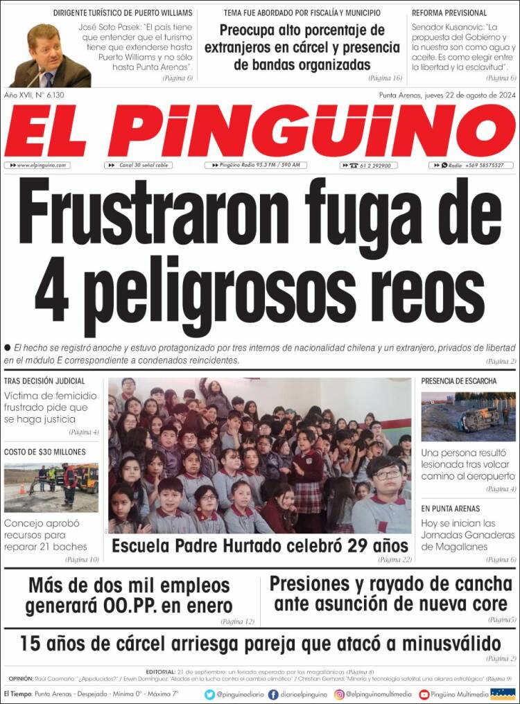 Portada de El Pingüino (Chile)