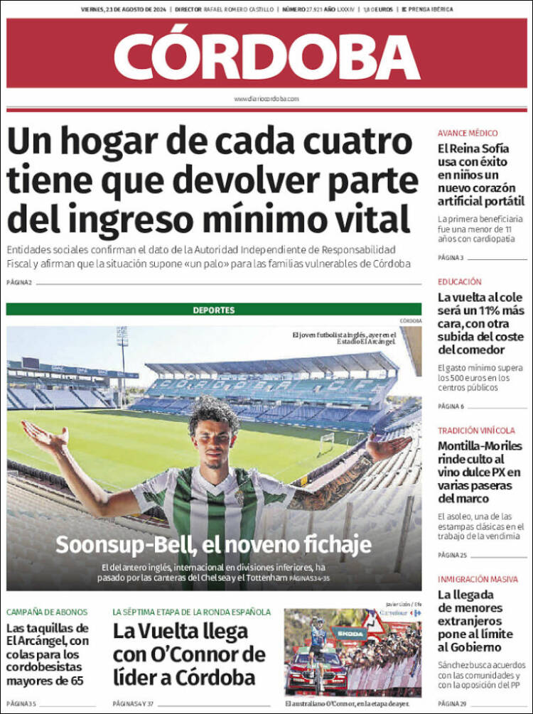 Portada de Diario de Córdoba (España)
