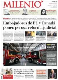 Portada de Milenio - Jalisco (México)