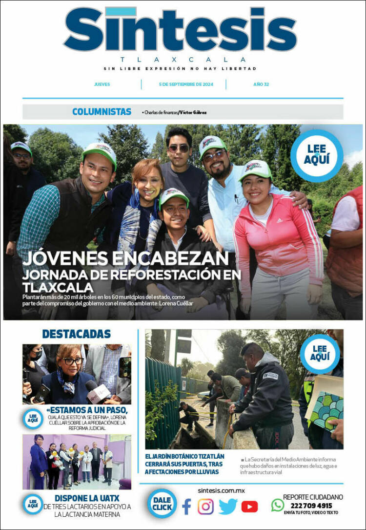 Portada de Síntesis de Tlaxcala (México)