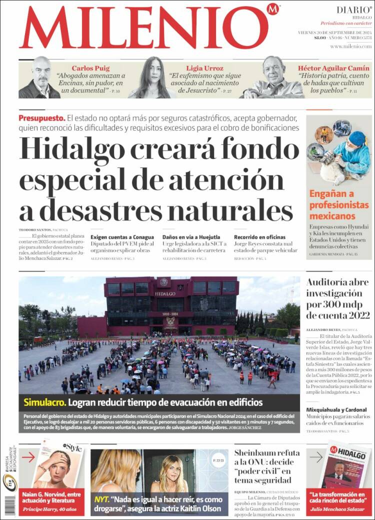 Portada de Milenio de Hidalgo (México)