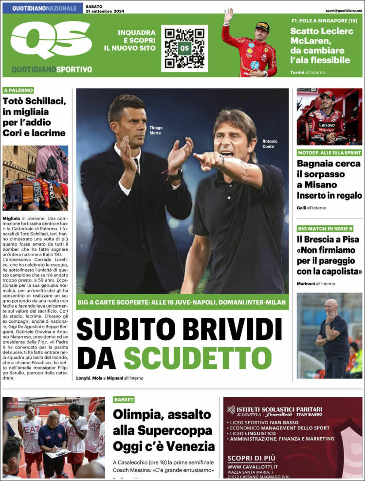 Portada de Quotidiano Sportivo (Italia)