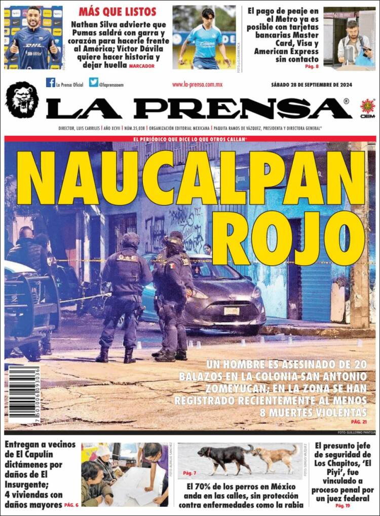 Portada de La Prensa (México)