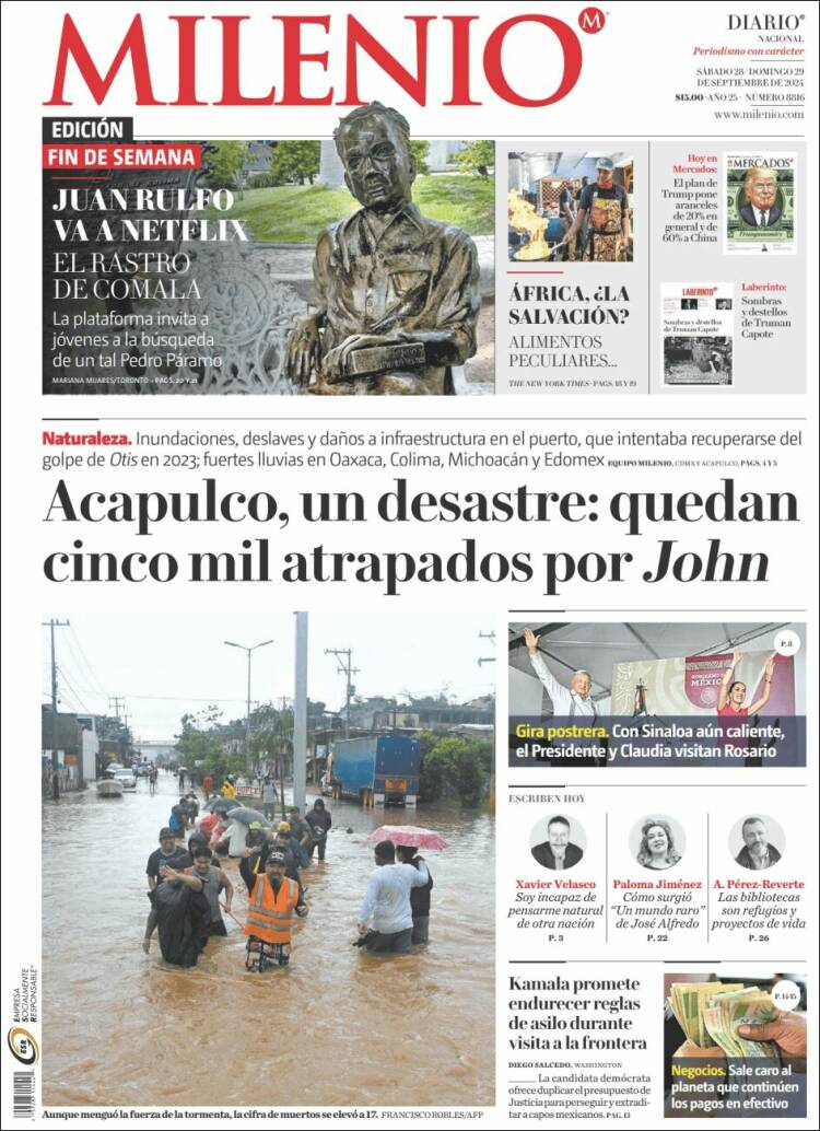 Portada de Milenio (México)