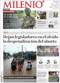 Portada de Milenio - Jalisco (México)