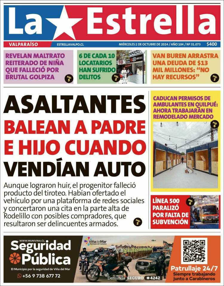 Portada de Estrella de Valparaiso (Chile)
