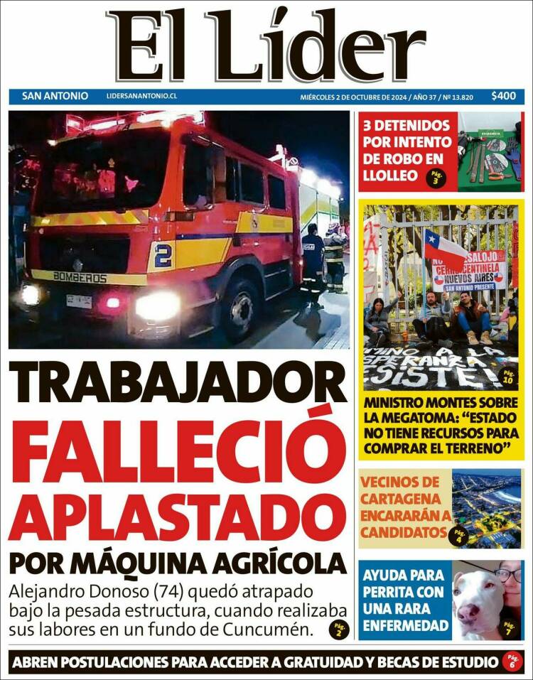 Portada de Lider de San Antonio (Chile)