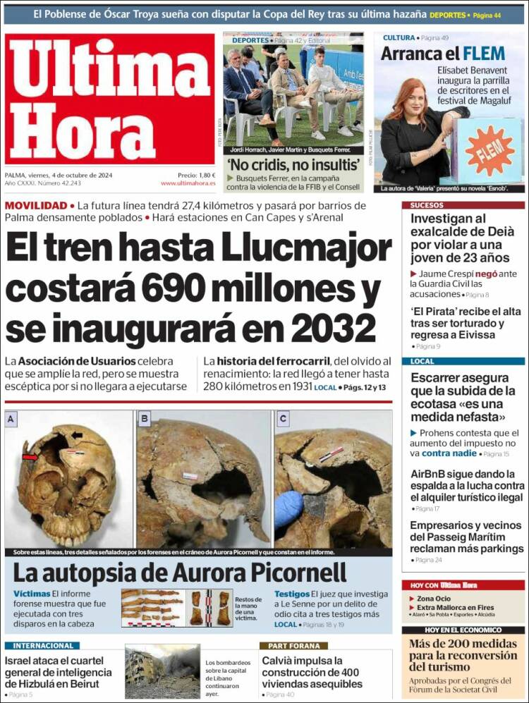 Portada de Última Hora (Spain)