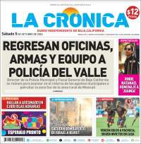 Portada de La Crónica de Baja California (México)