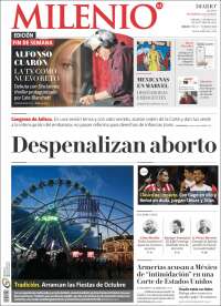 Portada de Milenio - Jalisco (México)