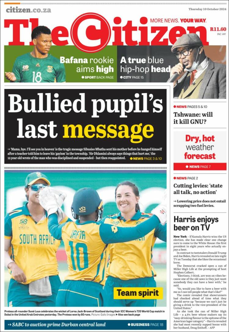 Portada de The Citizen (South Africa)