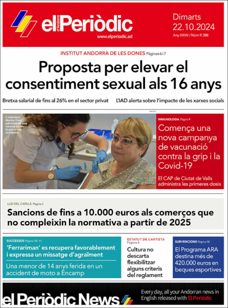 Portada de El Periòdic d'Andorra (Andorra)