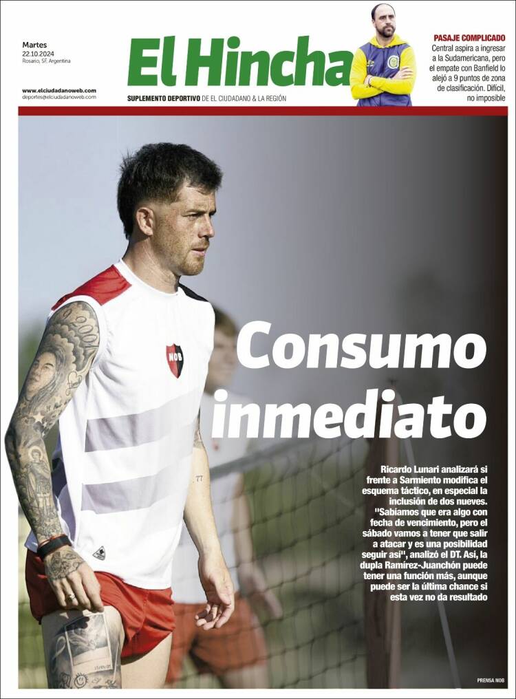 Portada de El Hincha (Argentina)