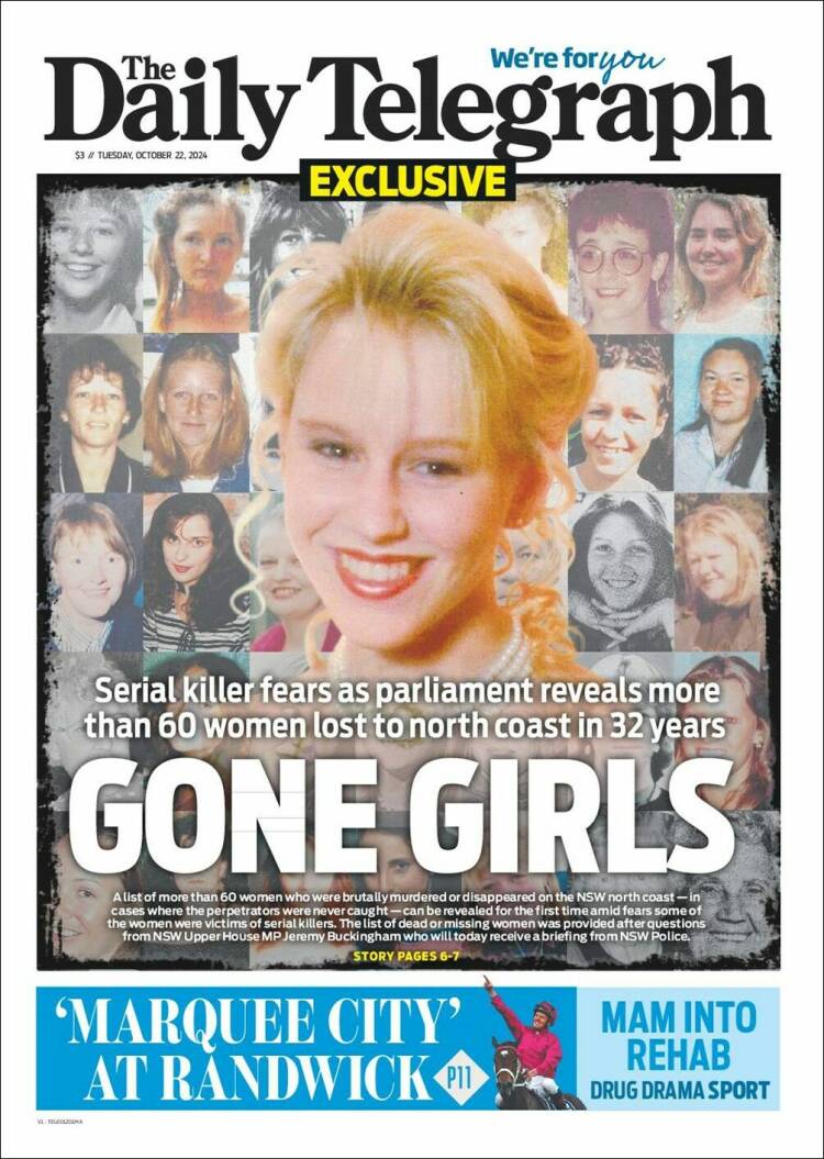 Portada de The Daily Telegraph (Australia)