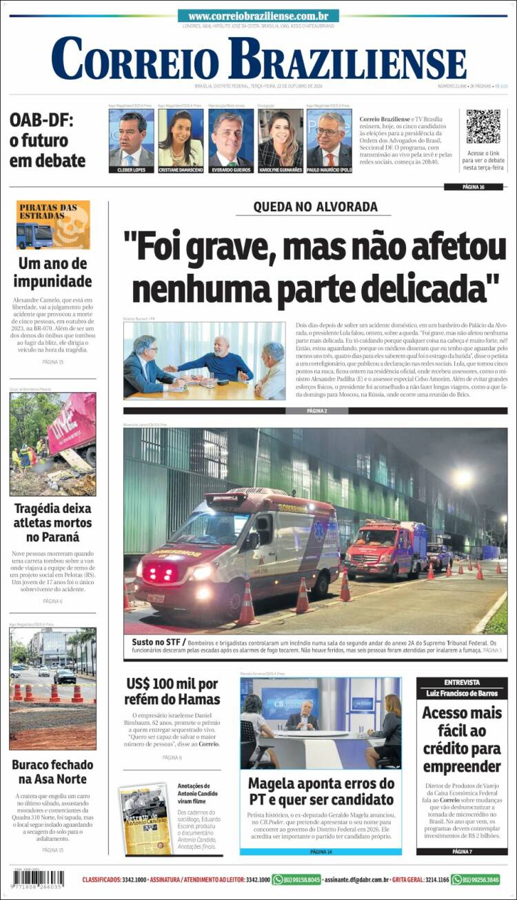 Portada de Correio Braziliense (Brasil)