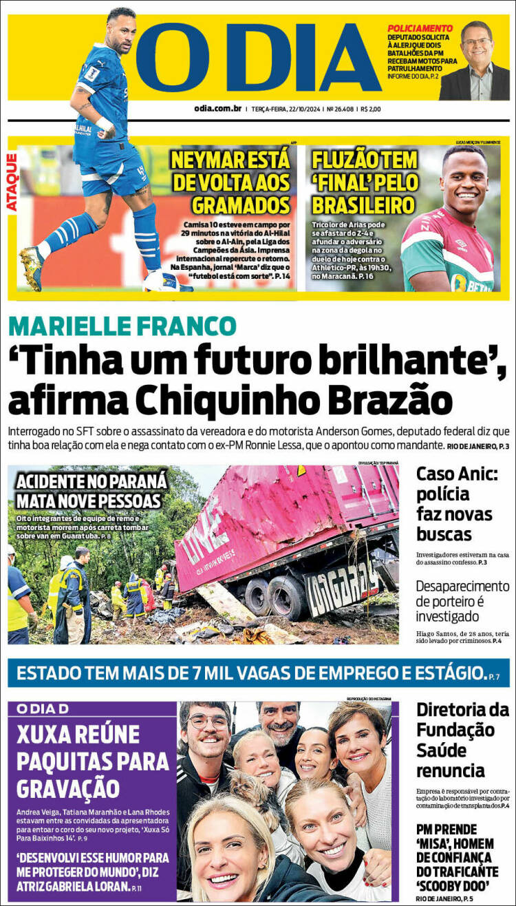 Portada de O Dia (Brasil)
