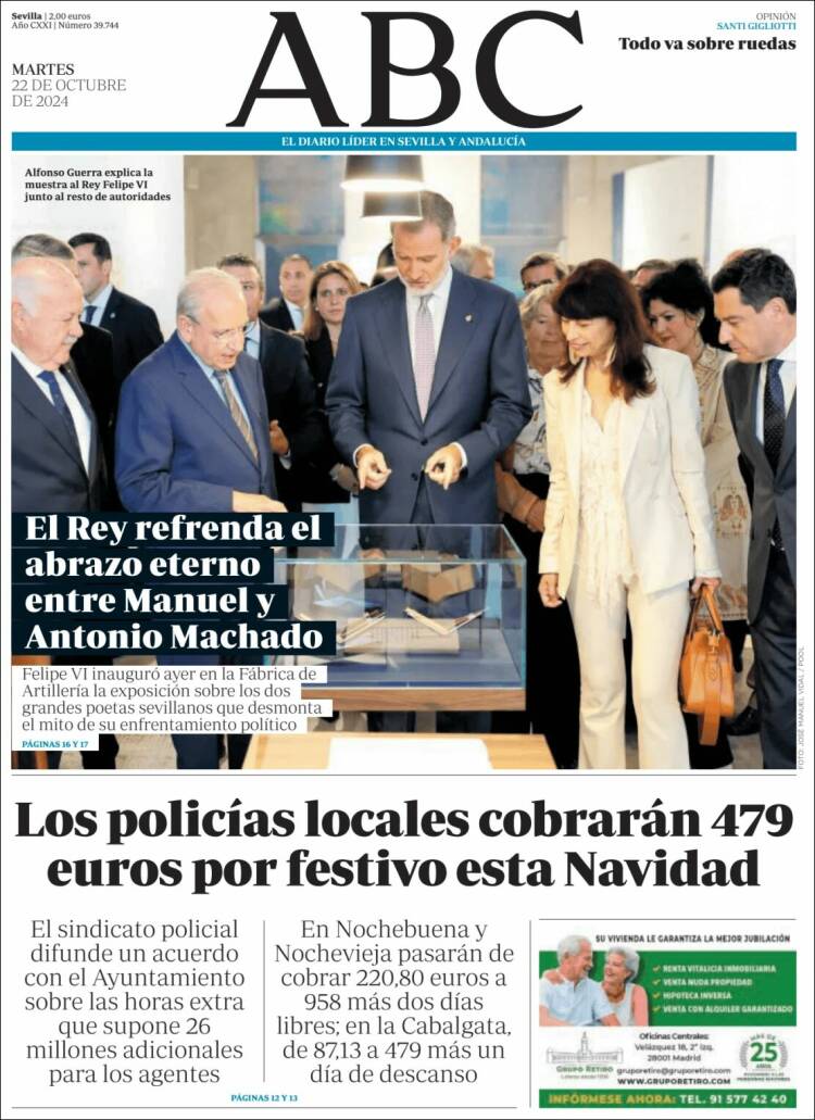 Portada de ABC - Sevilla (España)