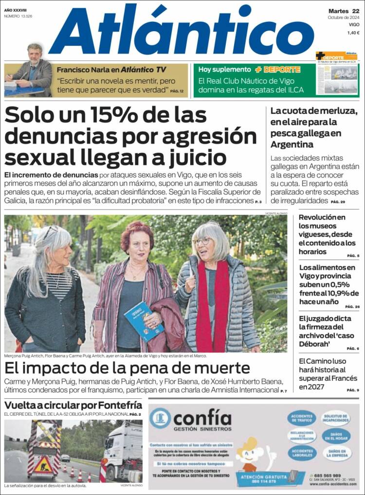 Portada de Atlántico Diario (España)