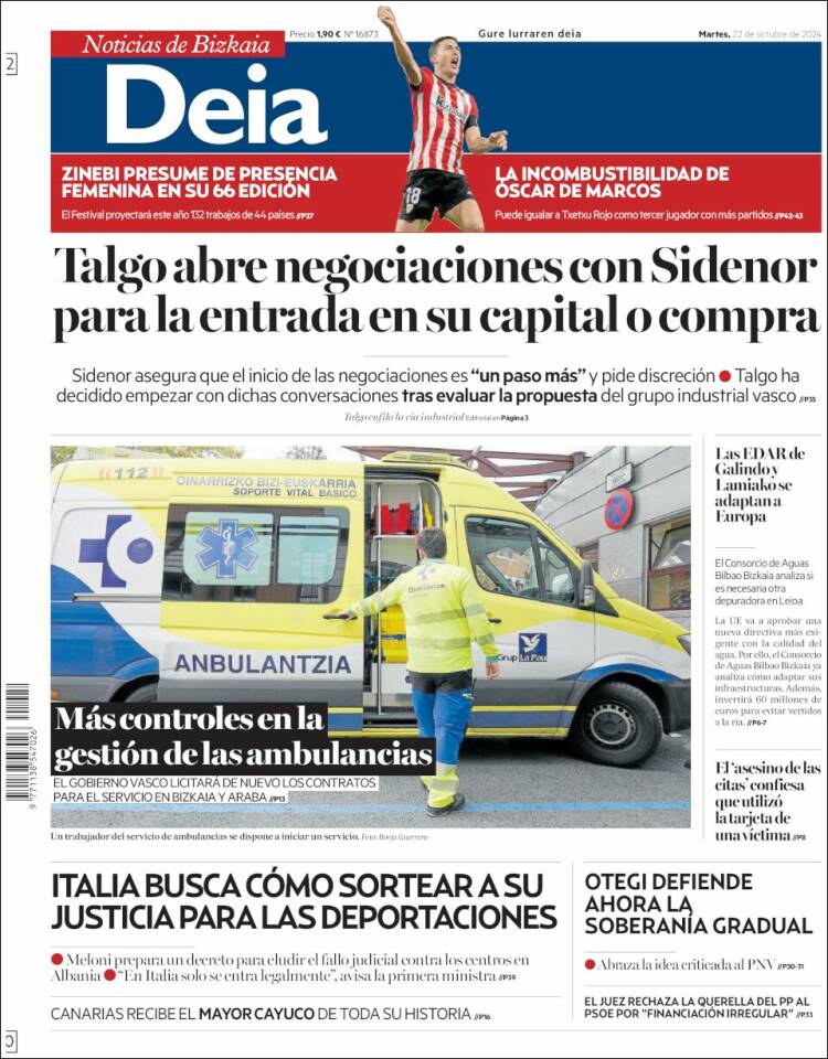 Portada de Deia (España)