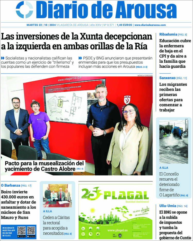 Portada de Diario de Arousa (España)